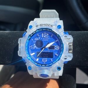 G-Shock Casio Blue Dial with Translucent Clear Case
